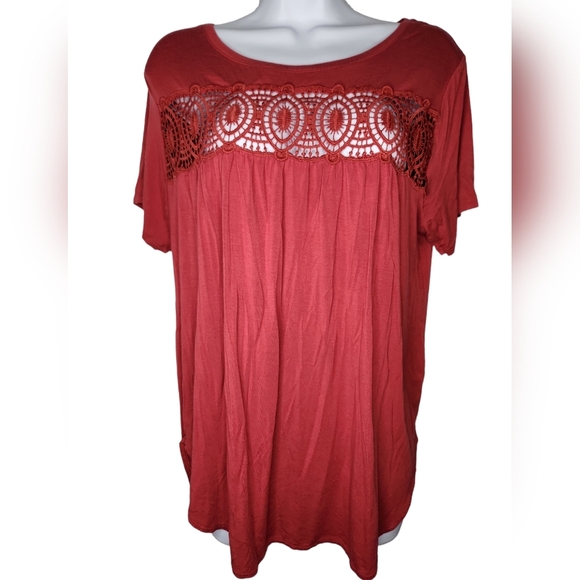 Tops - Burgundy Peasants Blouse 2X
